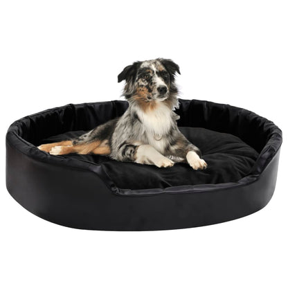 Lettino Per Cani Nero E Peluche E Similpelle