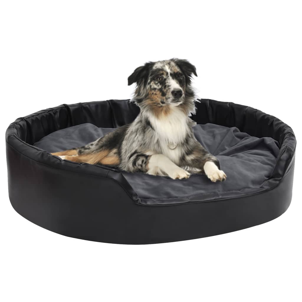 Lettino Per Cani Nero E Peluche E Similpelle