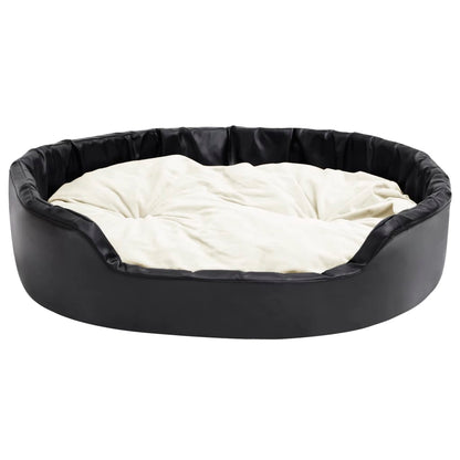 Lettino Per Cani Nero E Peluche E Similpelle