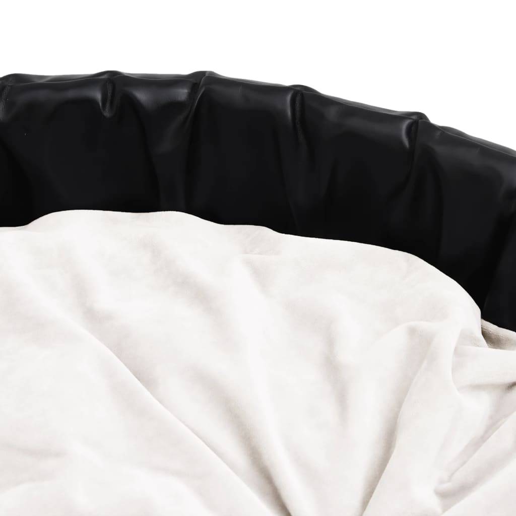 Lettino Per Cani Nero E Peluche E Similpelle