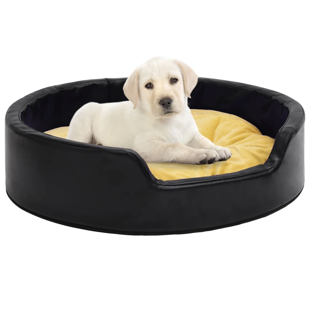 Lettino Per Cani Nero E Peluche E Similpelle
