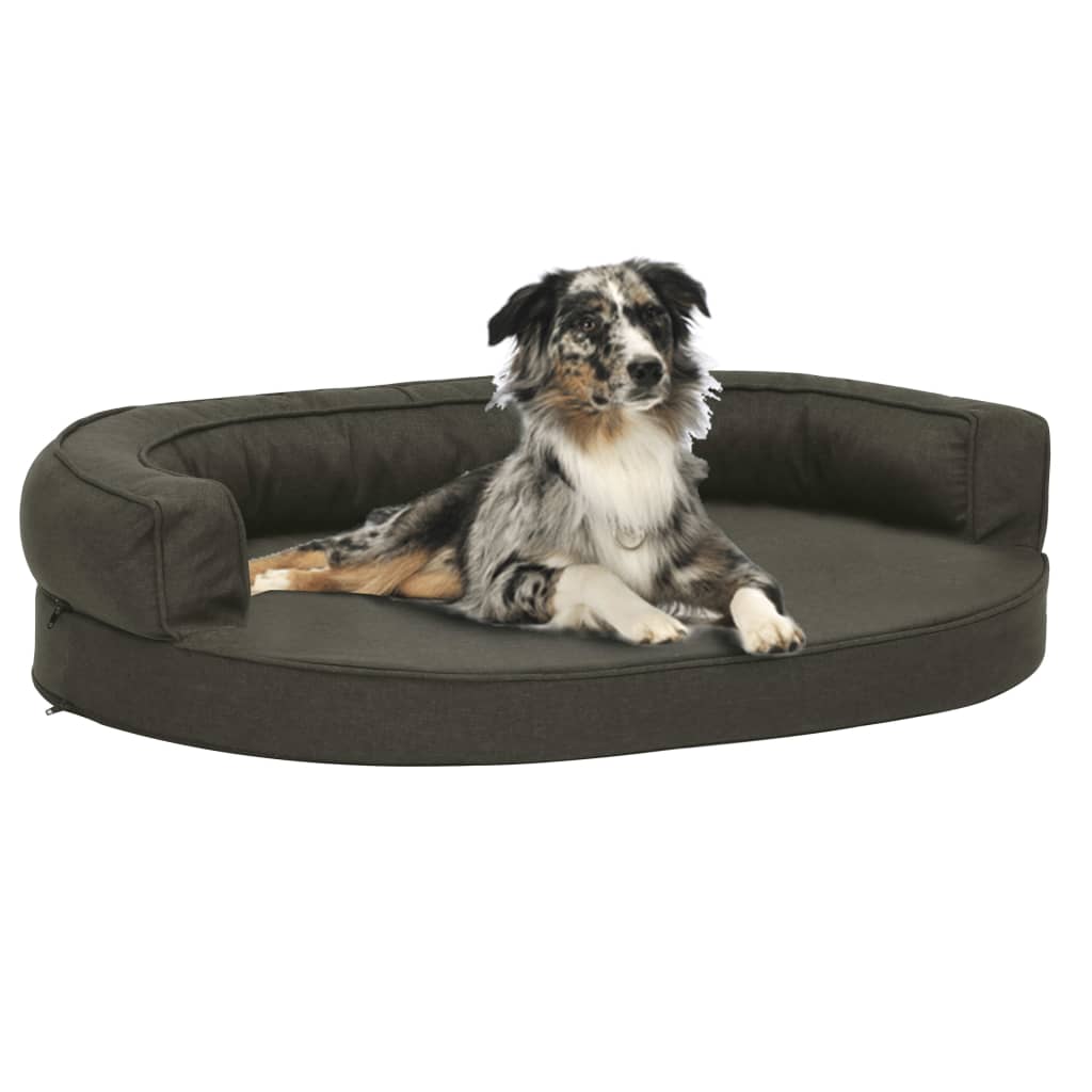 Materasso Ergonomico Per Cani 75X53Cm Effetto Lino