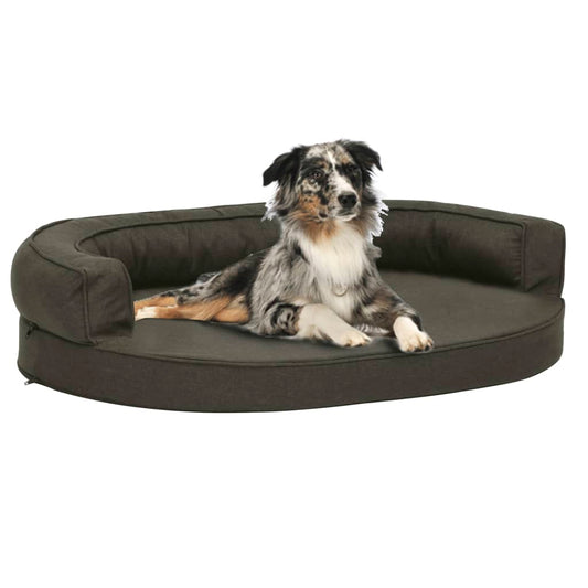 Materasso Ergonomico Per Cani 75X53Cm Effetto Lino