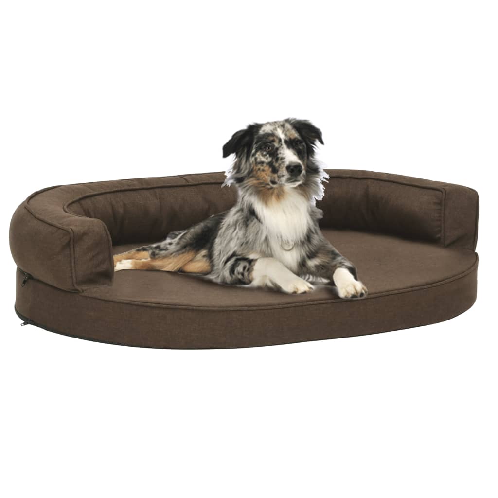 Materasso Ergonomico Per Cani 75X53Cm Effetto Lino