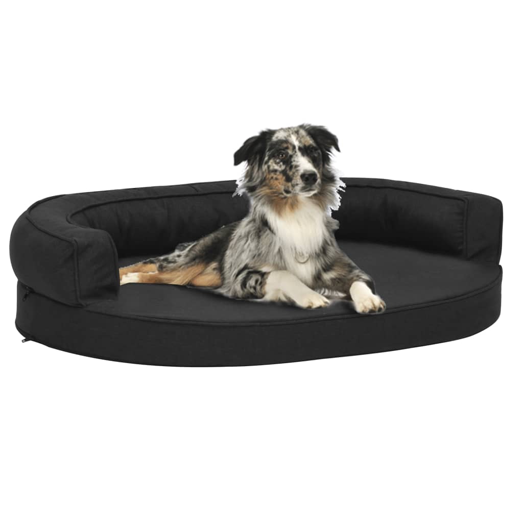 Materasso Ergonomico Per Cani 75X53Cm Effetto Lino
