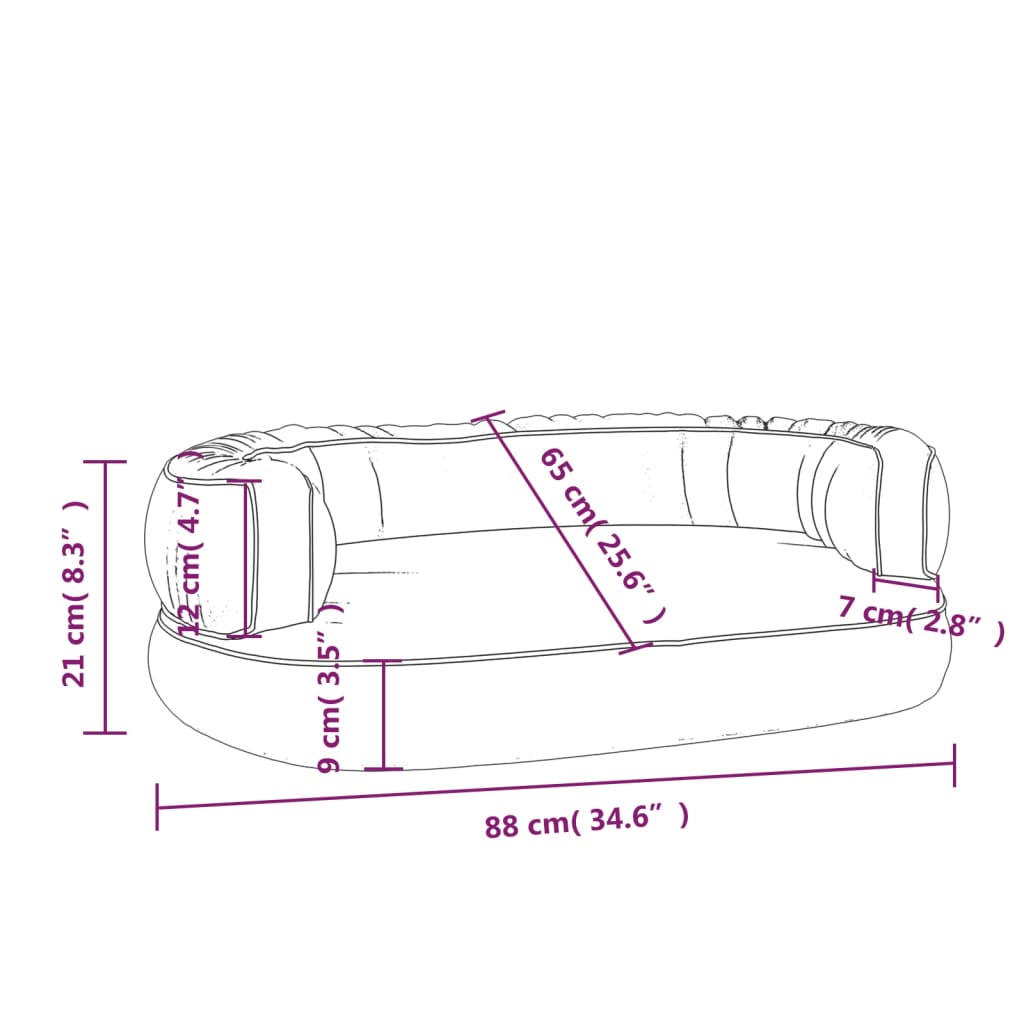 Letto Cani Ergonomico Gommapiuma Similpelle