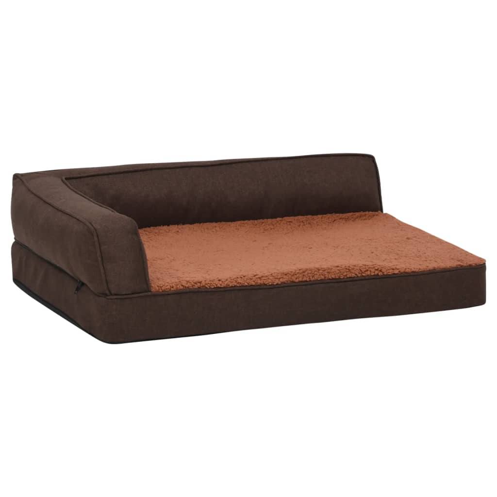 Materasso Ergonomico Per Cani 60X42Cm Pile Effetto Lino
