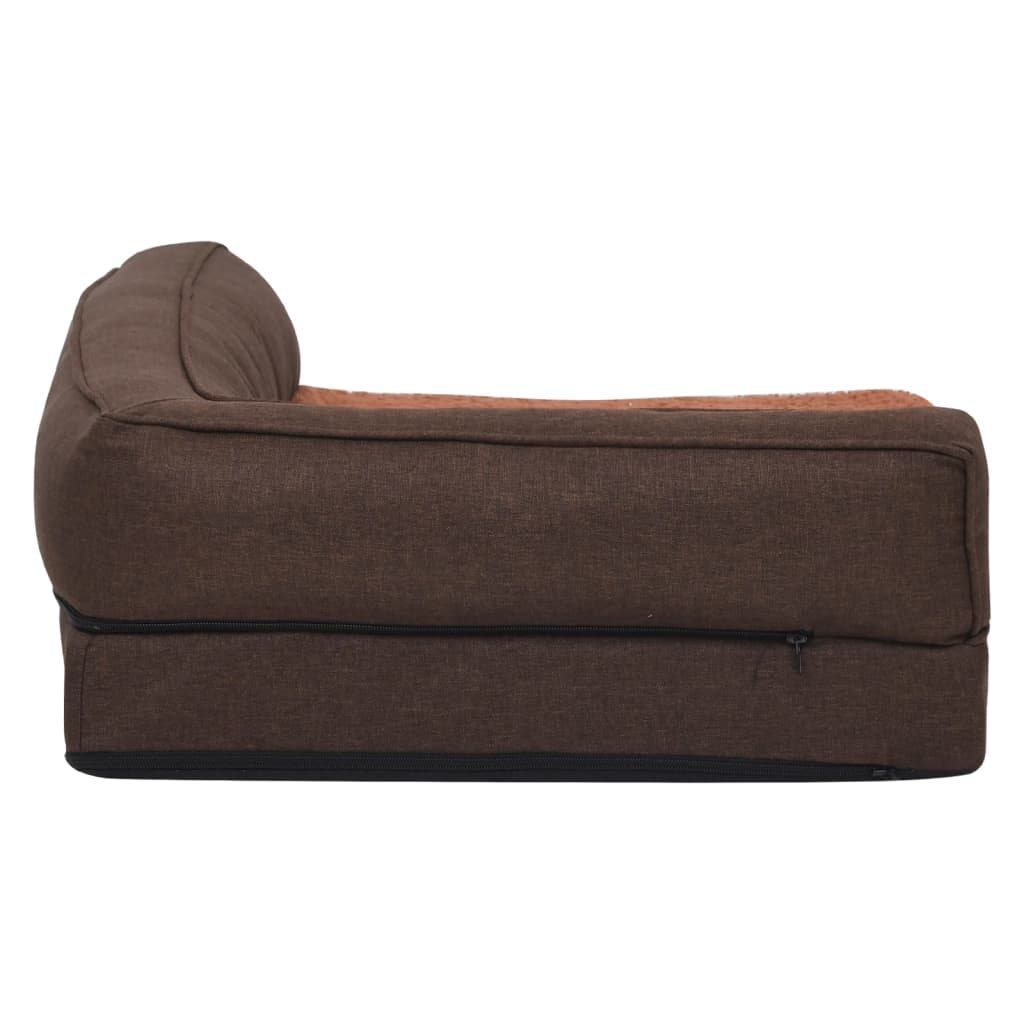 Materasso Ergonomico Per Cani 60X42Cm Pile Effetto Lino