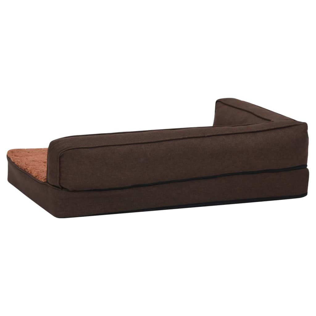 Materasso Ergonomico Per Cani 60X42Cm Pile Effetto Lino