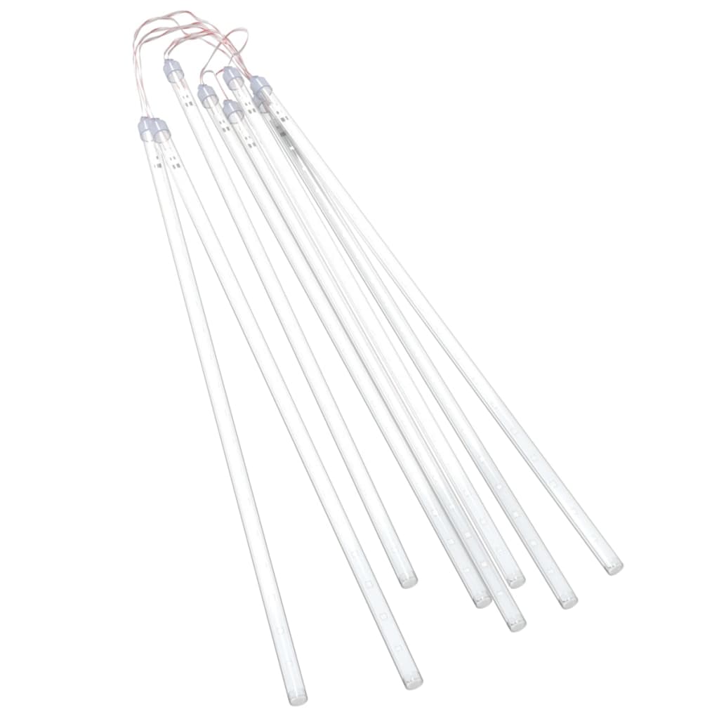 Luci Meteoriche 8 Pz 50Cm 288 Led Interni Esterni Bianco Freddo