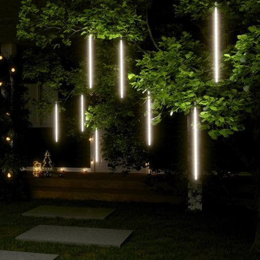 Luci Meteoriche 8 Pz 50Cm 288 Led Interni Esterni Bianco Freddo