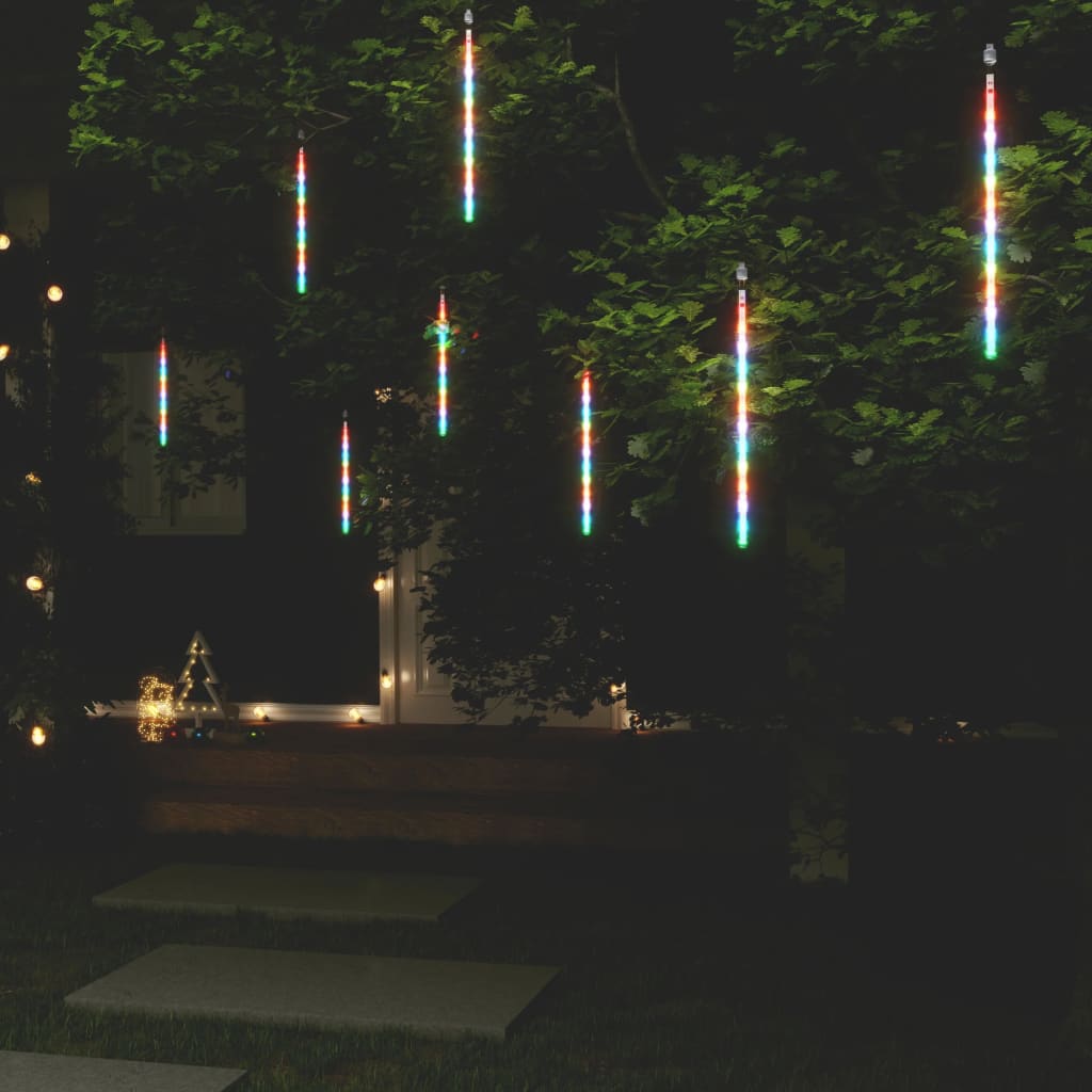 Luci Meteoriche 20 Pz 50Cm Colorate 720 Led Interni Esterni Multicolore