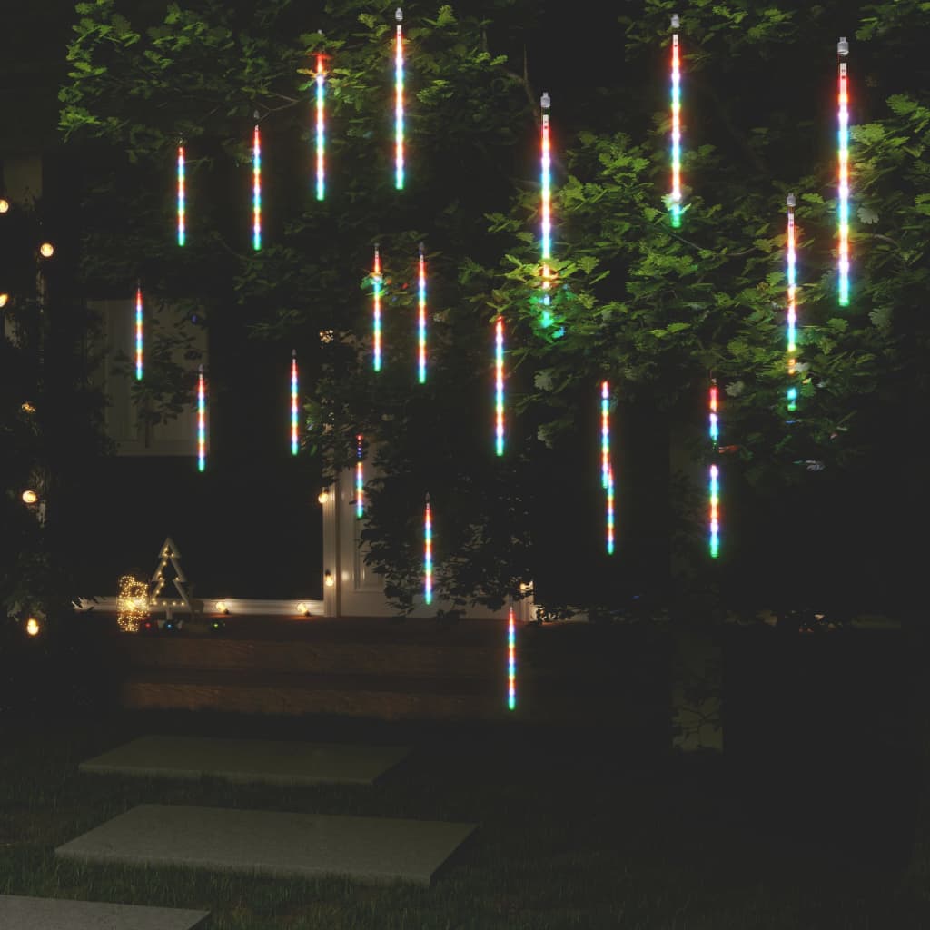 Luci Meteoriche 20 Pz 50Cm Colorate 720 Led Interni Esterni Multicolore