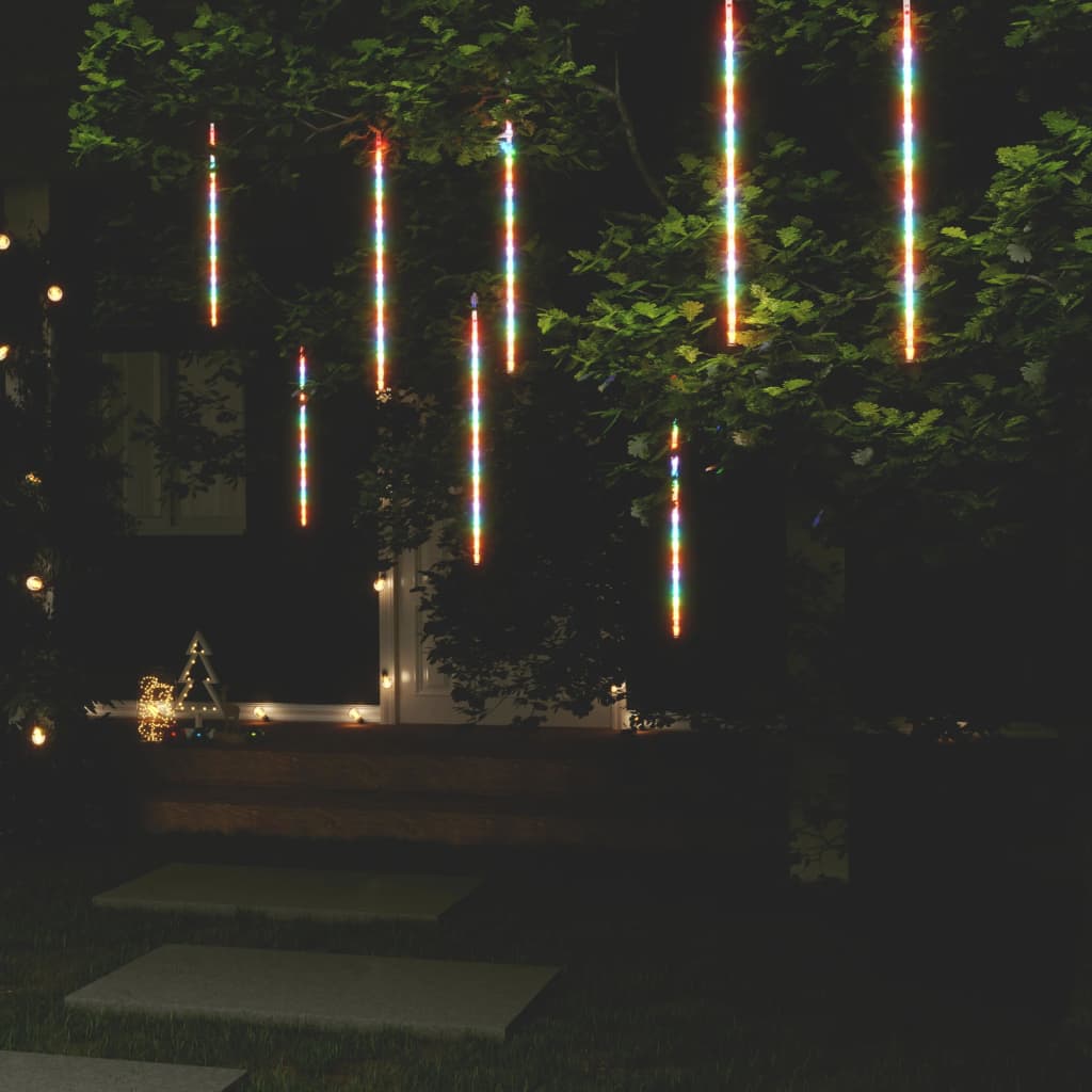 Luci Meteoriche 20 Pz 50Cm Colorate 720 Led Interni Esterni Multicolore