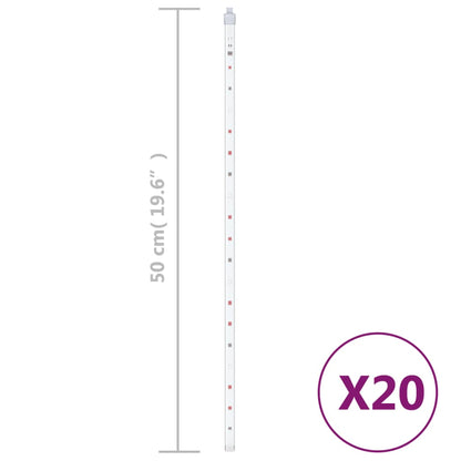 Luci Meteoriche 20 Pz 50Cm Colorate 720 Led Interni Esterni Multicolore