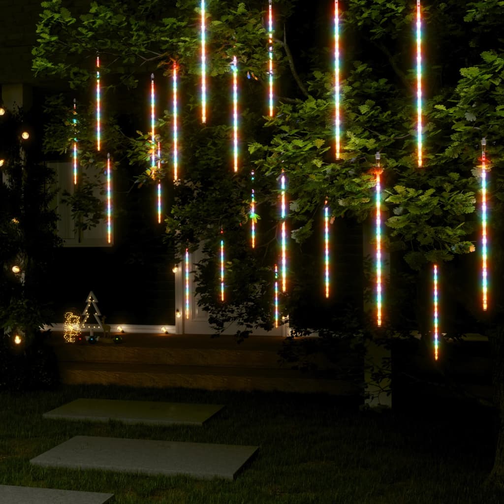Luci Meteoriche 20 Pz 50Cm Colorate 720 Led Interni Esterni Multicolore