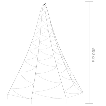 Albero Da Parete Con Gancio Metallico 260 Led 3 M