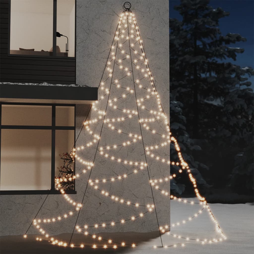 Albero Da Parete Con Gancio Metallico 260 Led 3 M
