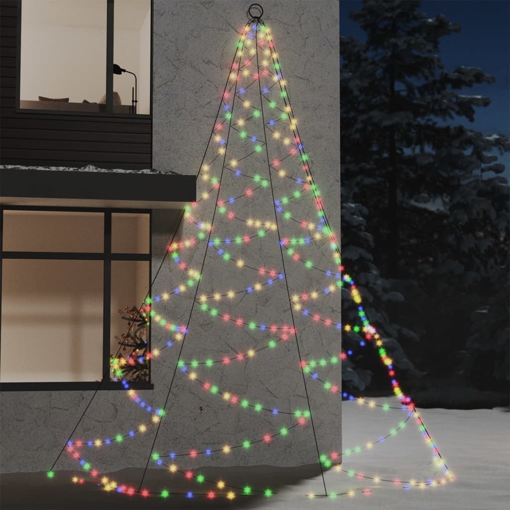 Albero Da Parete Con Gancio Metallico 260 Led 3 M