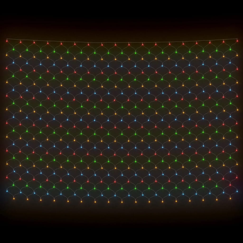 Luci Di Natale Rete Colorate 4X4M 544 Led Interni Esterni