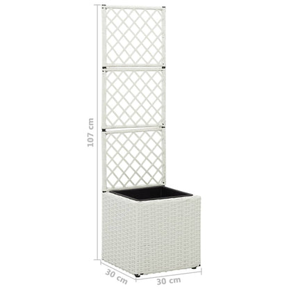 Letto Rialzato Traliccio 1 Vaso 30X30X107Cm Polyrattan