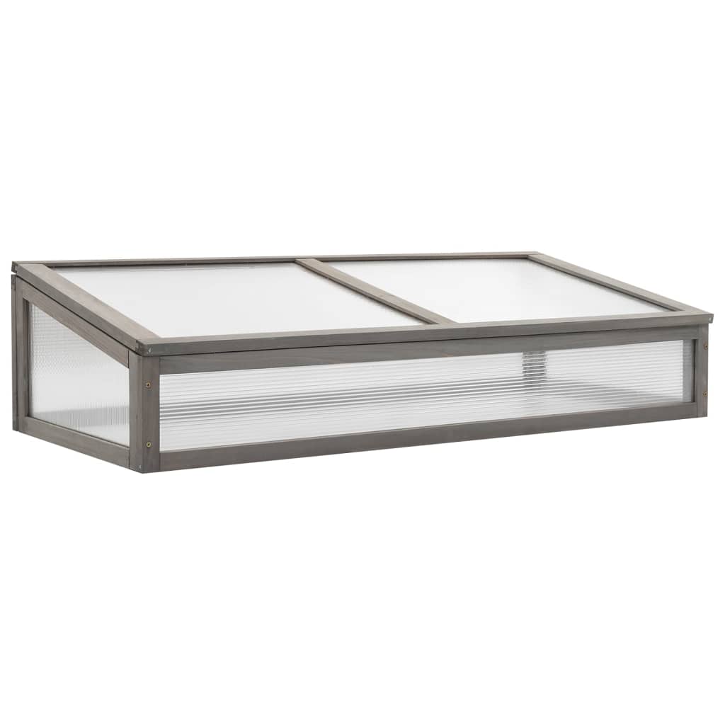 Aiuola Rialzata Con Copertura Serra 110X54X120Cm Abete Massello Bianco