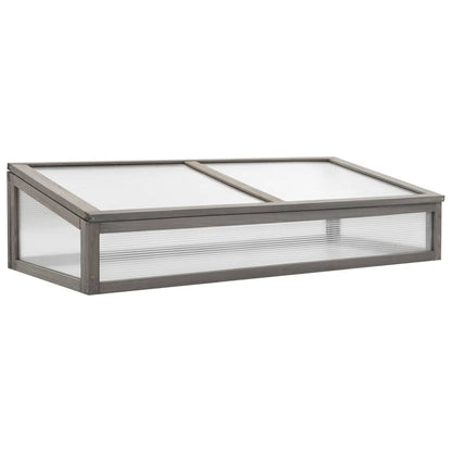 Aiuola Rialzata Con Copertura Serra 110X54X120Cm Abete Massello Bianco