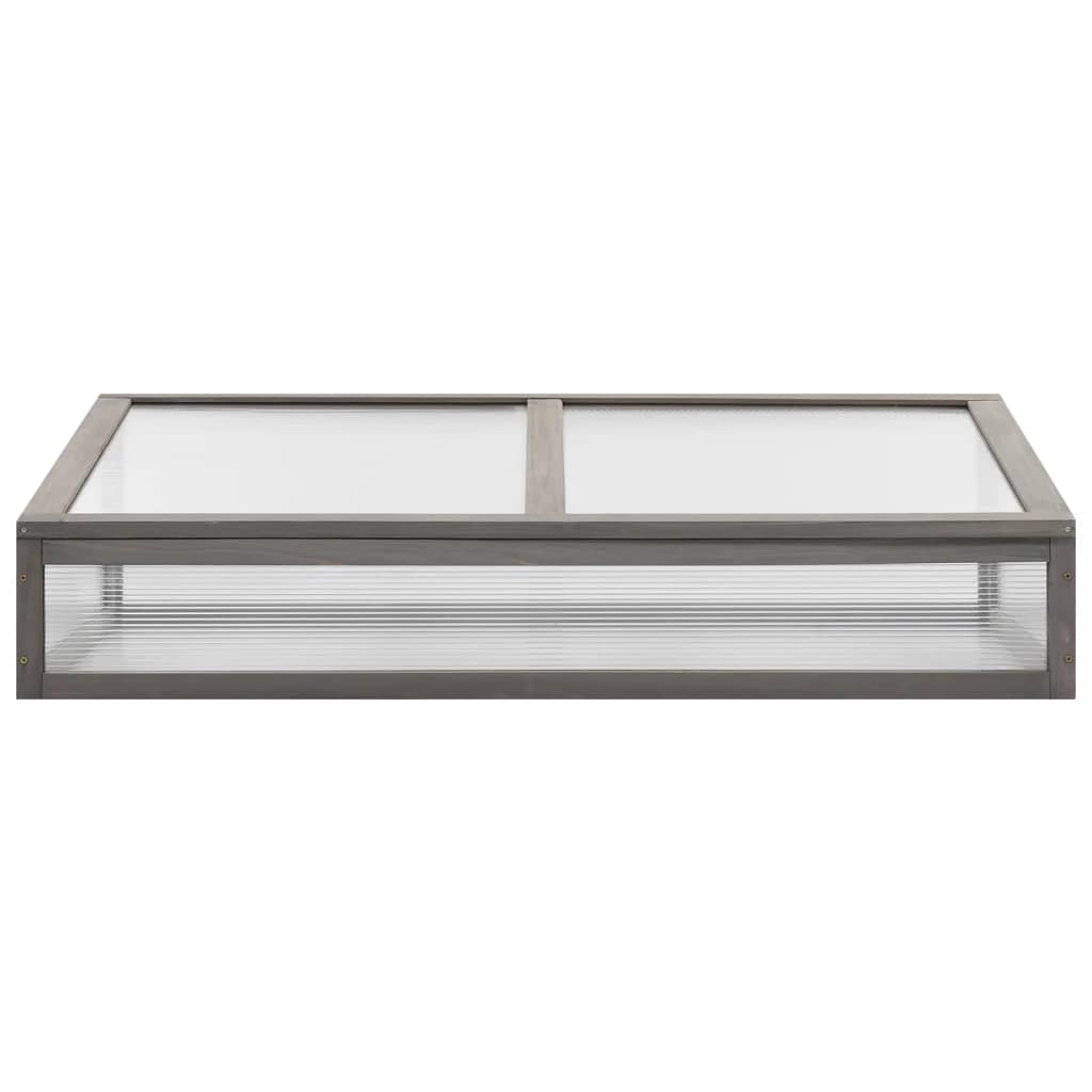 Aiuola Rialzata Con Copertura Serra 110X54X120Cm Abete Massello Bianco