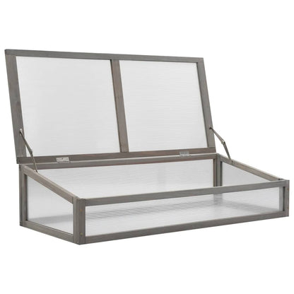Aiuola Rialzata Con Copertura Serra 110X54X120Cm Abete Massello Bianco