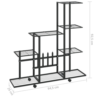 Portapiante 94,5X25X92,5 Cm In Metallo Nero
