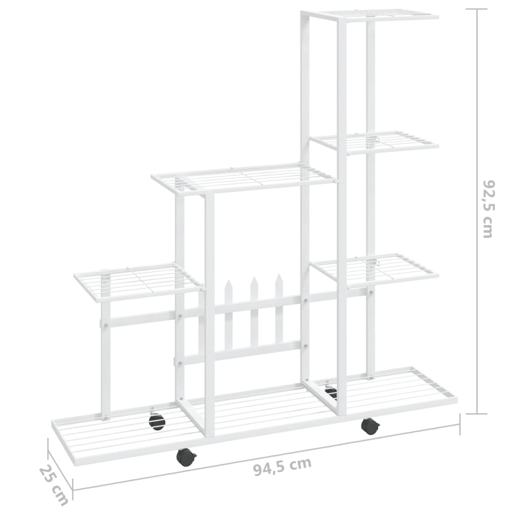Portapiante 94,5X25X92,5 Cm In Metallo Bianco