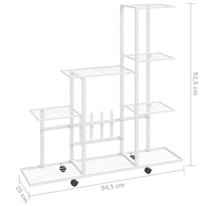 Portapiante 94,5X25X92,5 Cm In Metallo Bianco