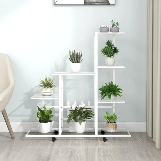 Portapiante 94,5X25X92,5 Cm In Metallo Bianco