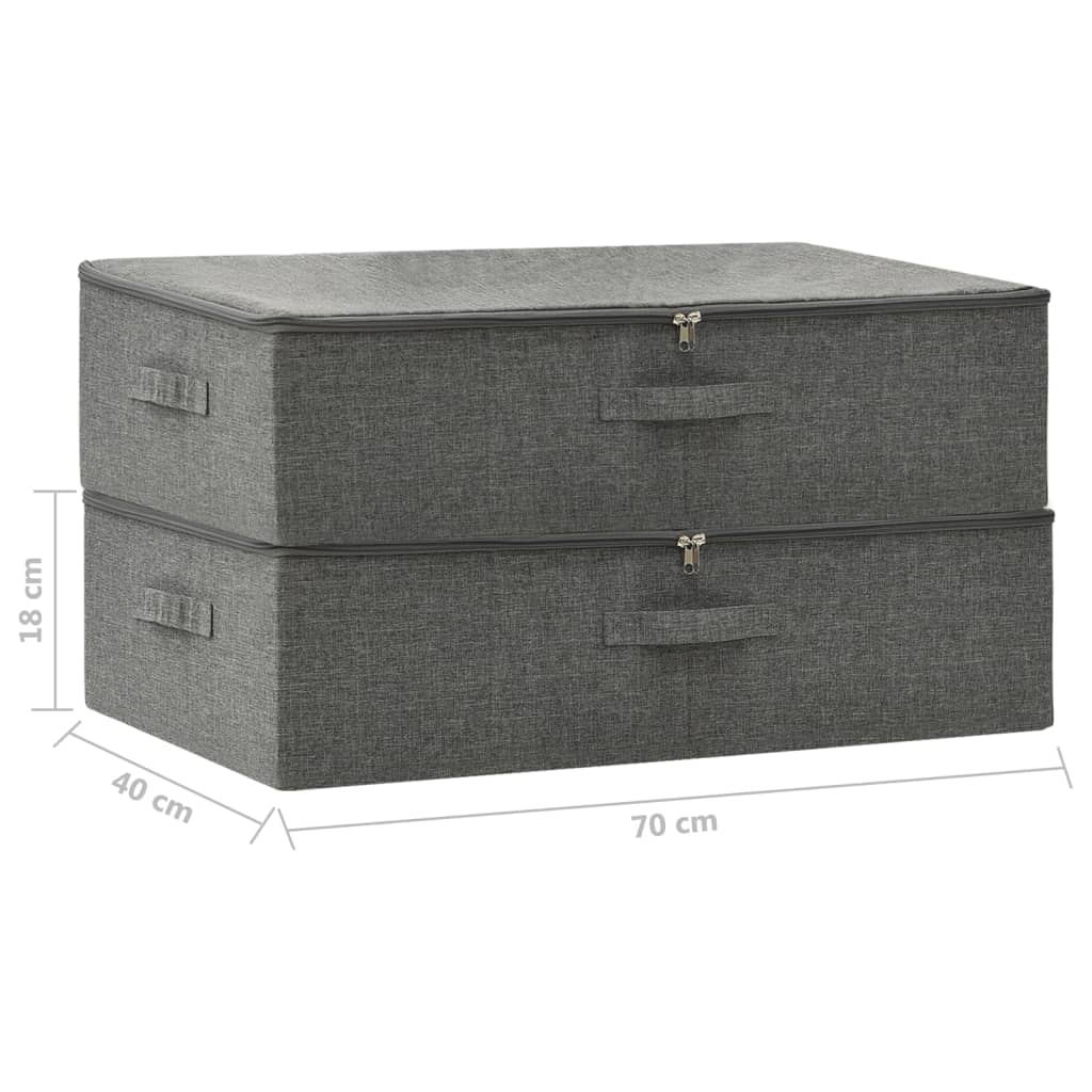 Scatole Portaoggetti 2Pz In Tessuto 70X40X18 Cm