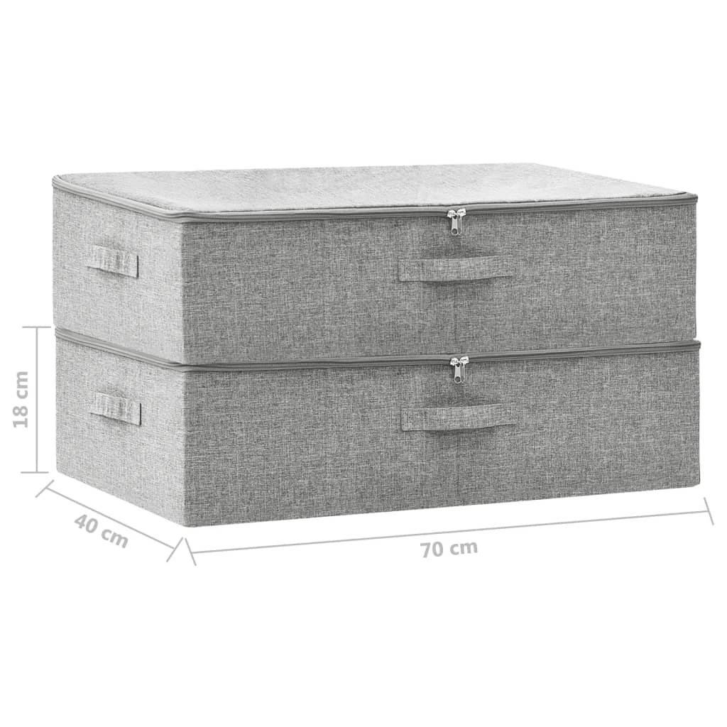 Scatole Portaoggetti 2Pz In Tessuto 70X40X18 Cm