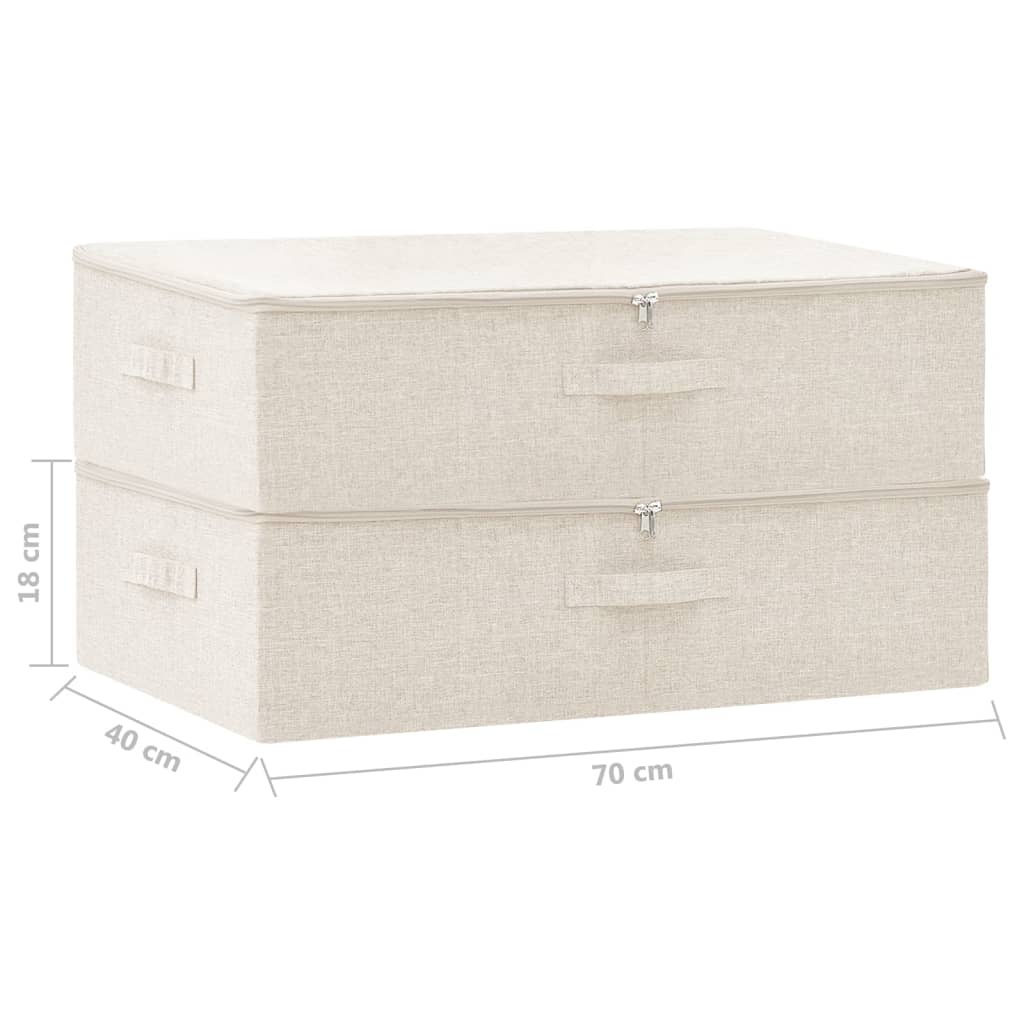 Scatole Portaoggetti 2Pz In Tessuto 70X40X18 Cm