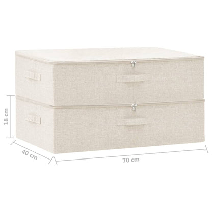 Scatole Portaoggetti 2Pz In Tessuto 70X40X18 Cm