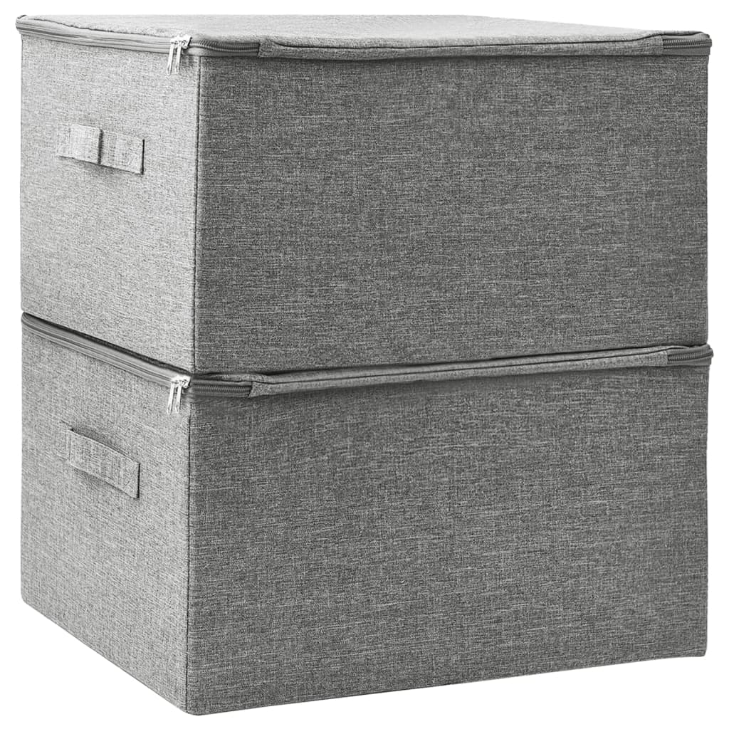Scatole Portaoggetti 2Pz In Tessuto 43X34X23 Cm