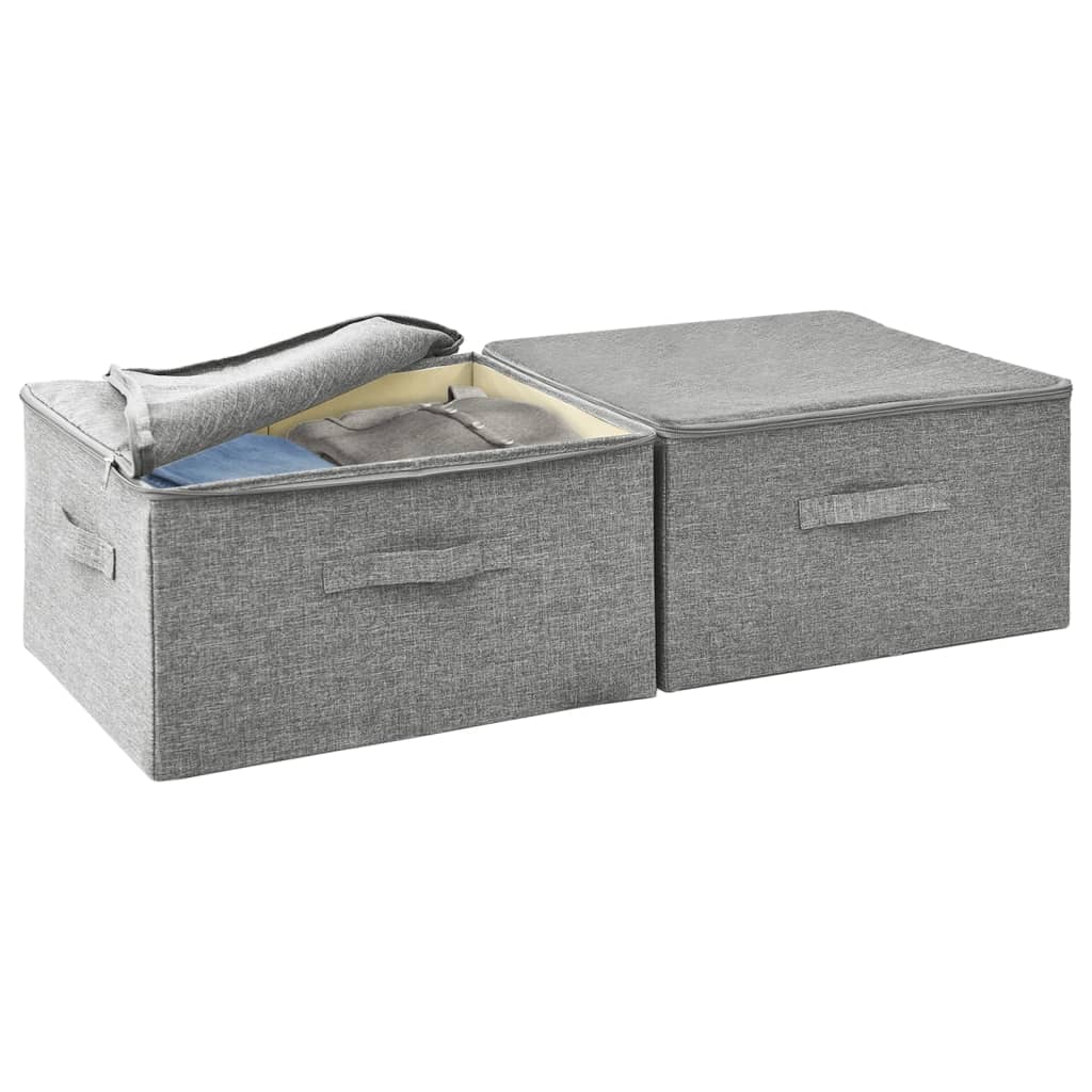 Scatole Portaoggetti 2Pz In Tessuto 43X34X23 Cm