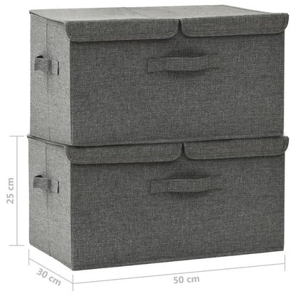 Scatole Portaoggetti 2Pz In Tessuto 50X30X25 Cm