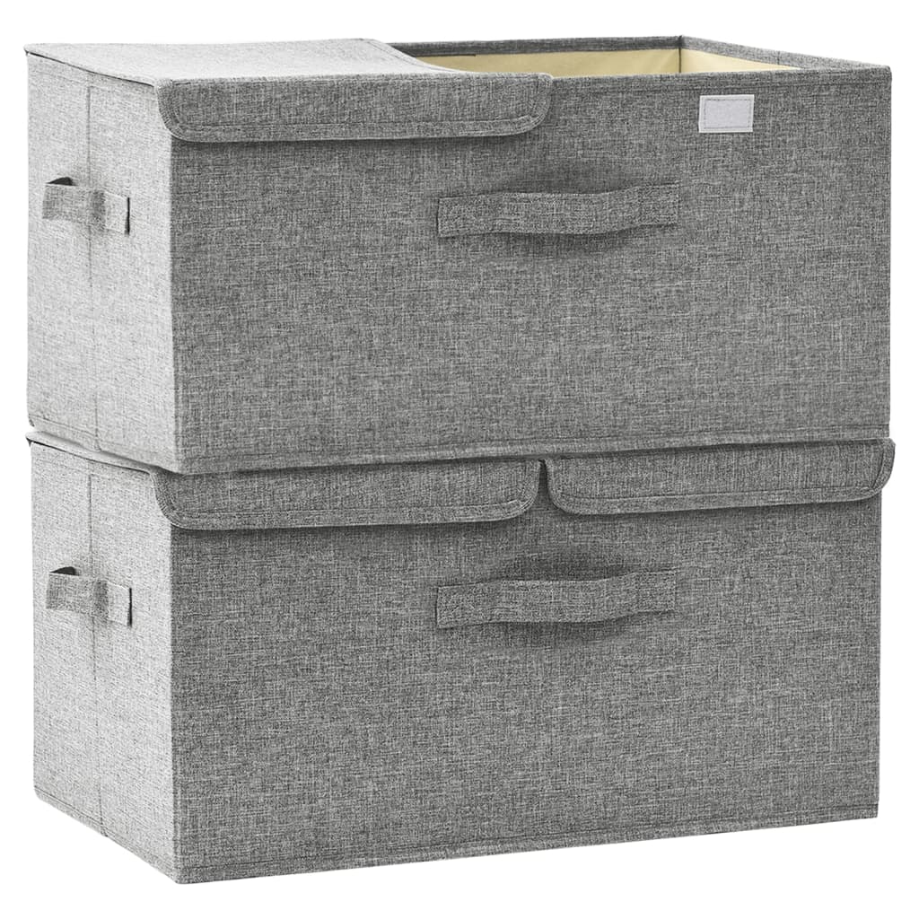 Scatole Portaoggetti 2Pz In Tessuto 50X30X25 Cm