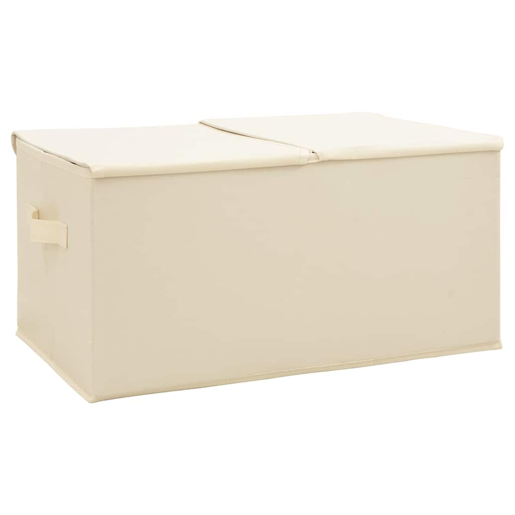 Scatole Portaoggetti 2Pz In Tessuto 50X30X25 Cm Crema
