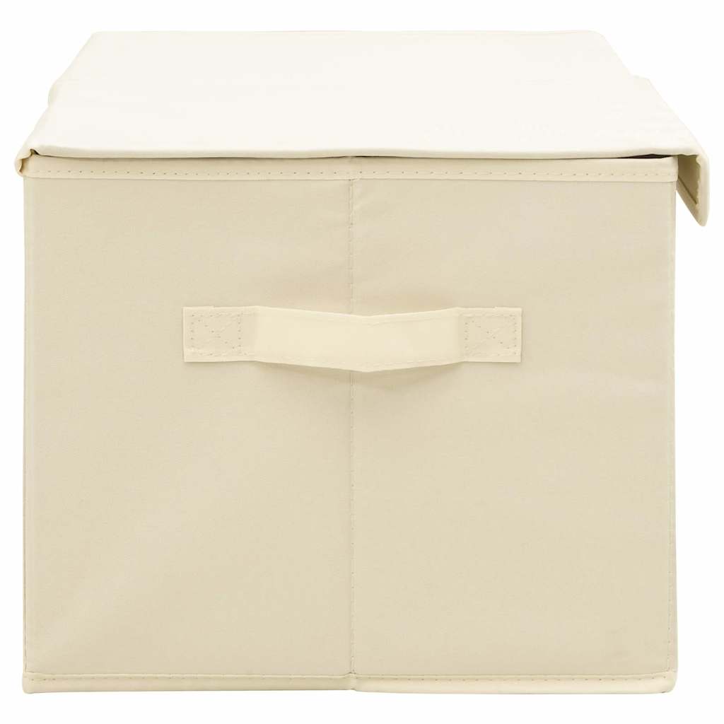 Scatole Portaoggetti 2Pz In Tessuto 50X30X25 Cm Crema