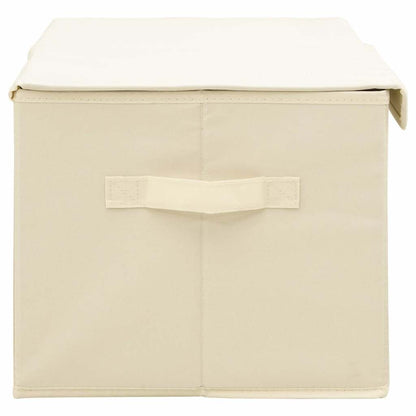 Scatole Portaoggetti 2Pz In Tessuto 50X30X25 Cm Crema