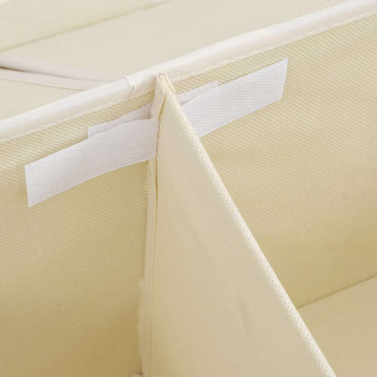 Scatole Portaoggetti 2Pz In Tessuto 50X30X25 Cm Crema