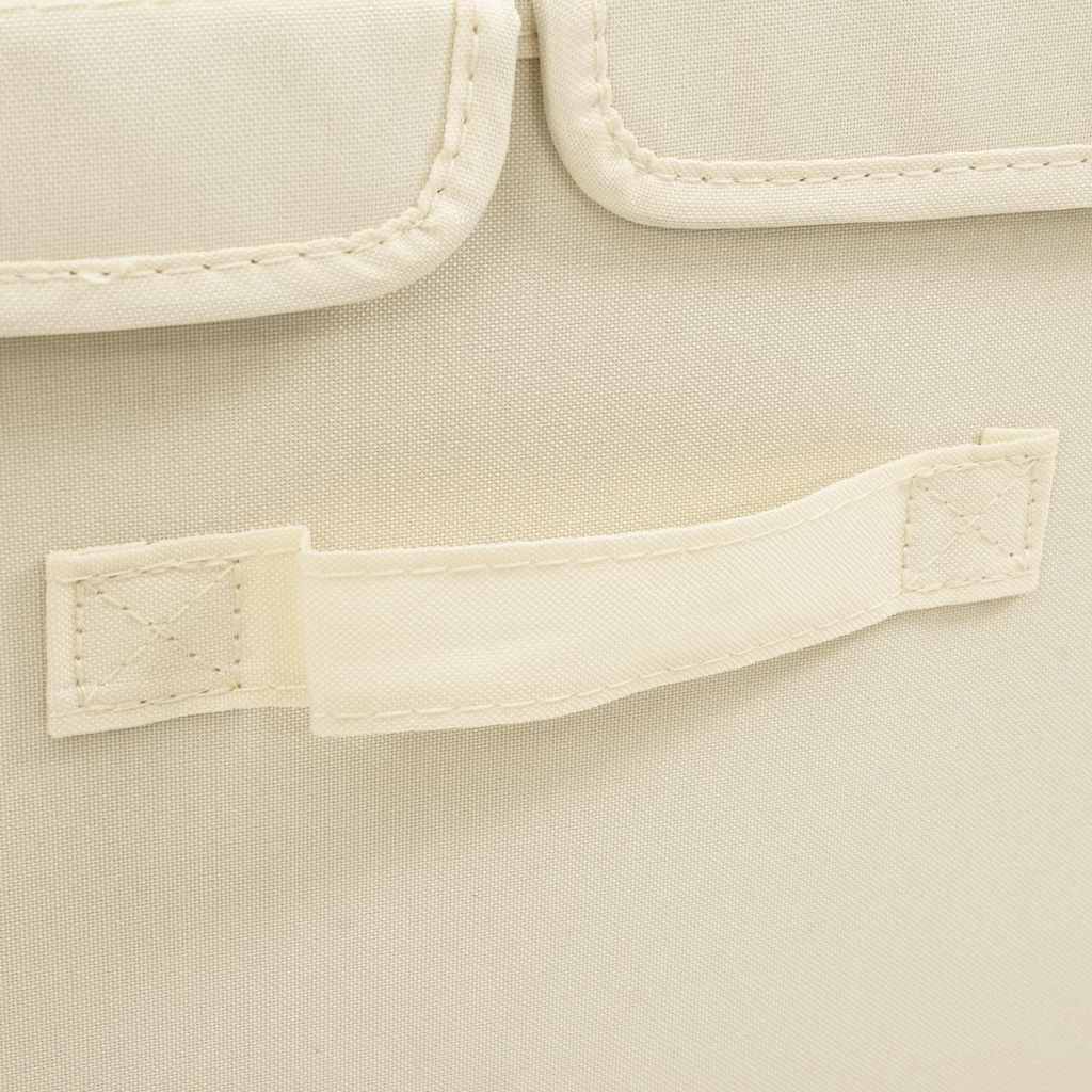 Scatole Portaoggetti 2Pz In Tessuto 50X30X25 Cm Crema