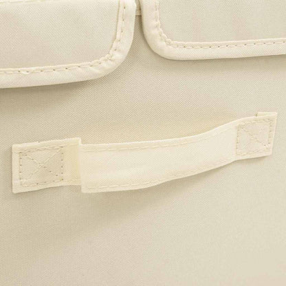 Scatole Portaoggetti 2Pz In Tessuto 50X30X25 Cm Crema