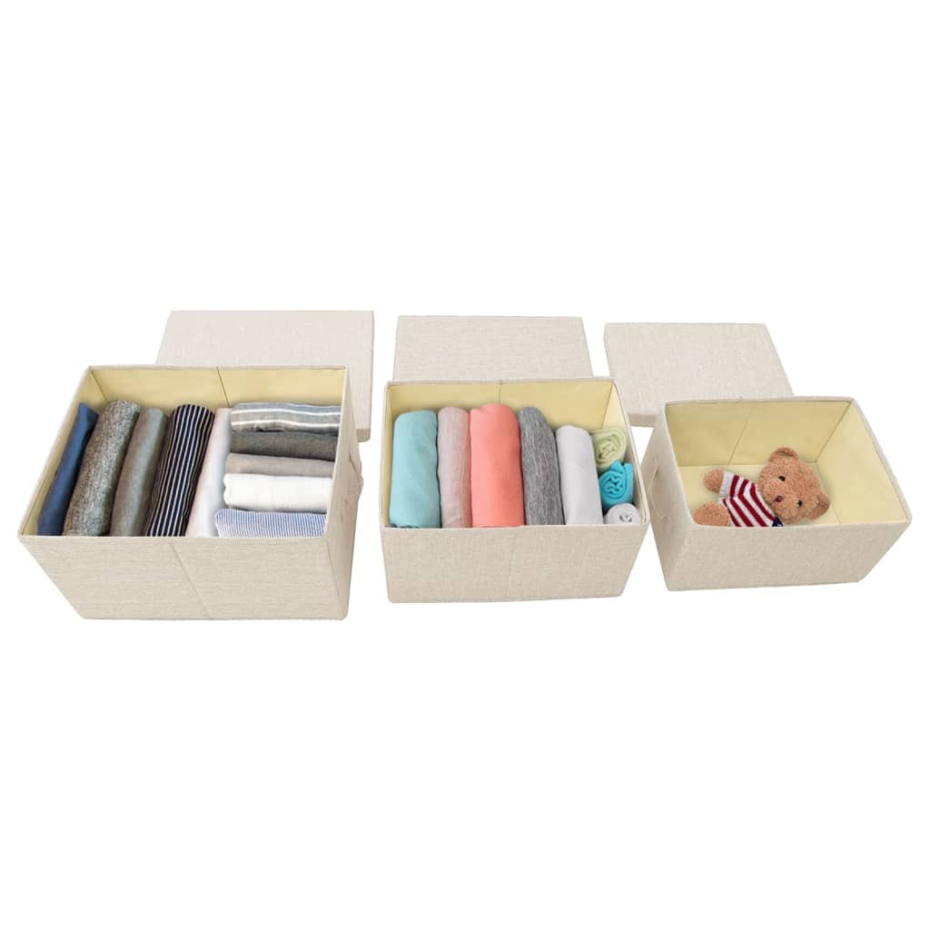 Scatole Portaoggetti Impilabili Set 3Pz In Tessuto