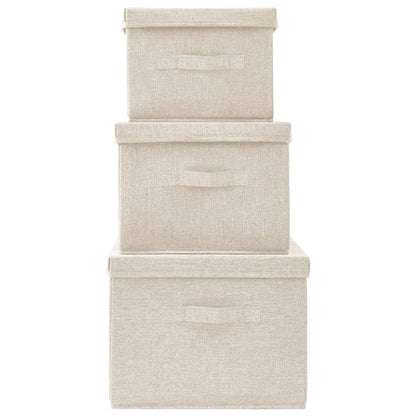 Scatole Portaoggetti Impilabili Set 3Pz In Tessuto