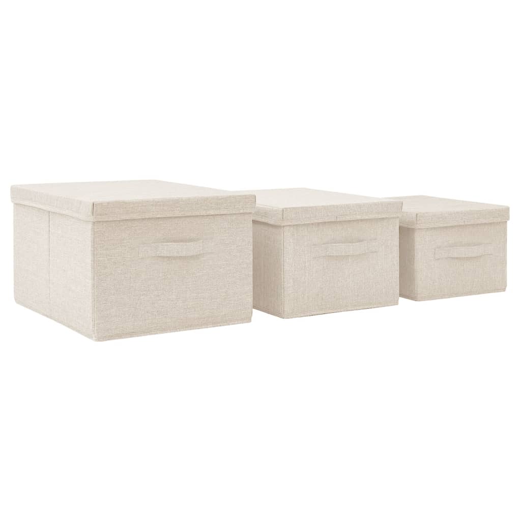 Scatole Portaoggetti Impilabili Set 3Pz In Tessuto